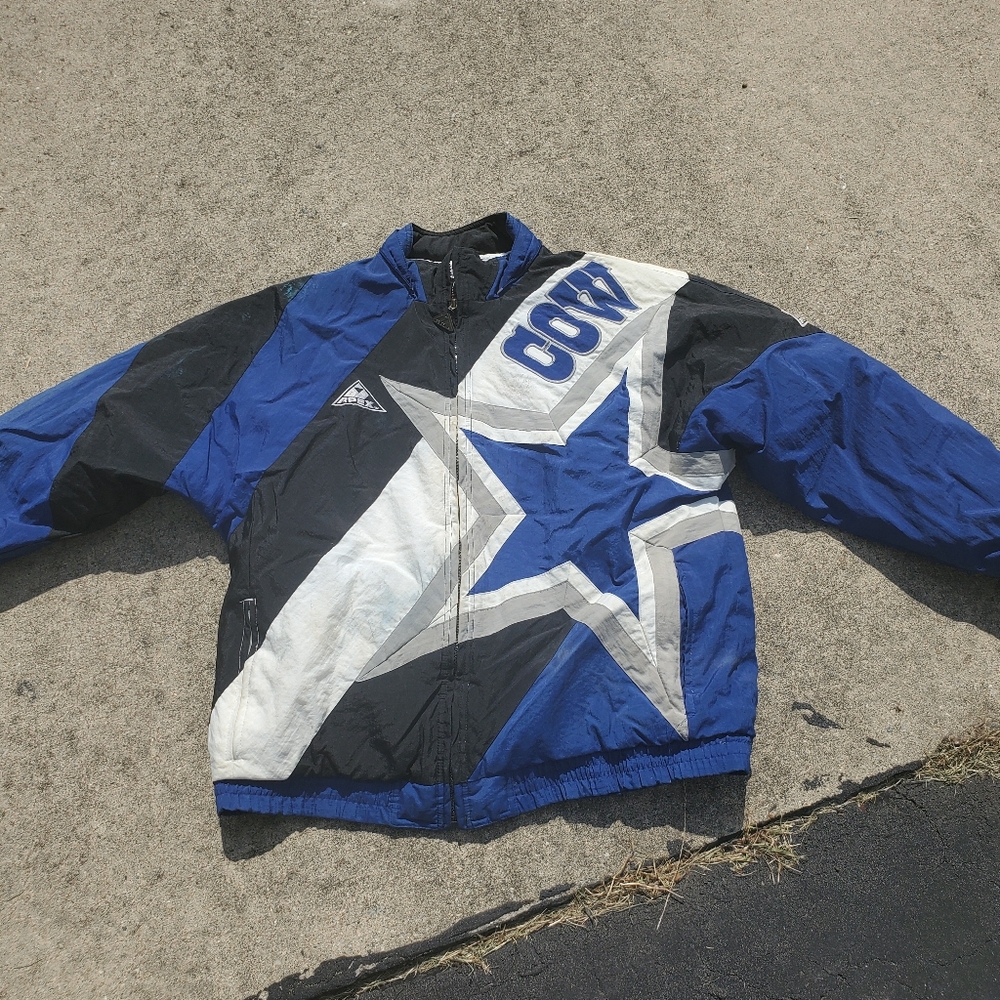 RARE Vintage 90s Dallas Cowboys Apex NFL Pro Line Jacket Size M
